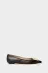 Leather point-toe flats