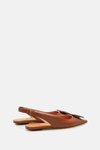 POP CUBE LEATHER SLINGBACK FLATS