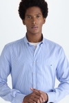 Needle striped twill shirt