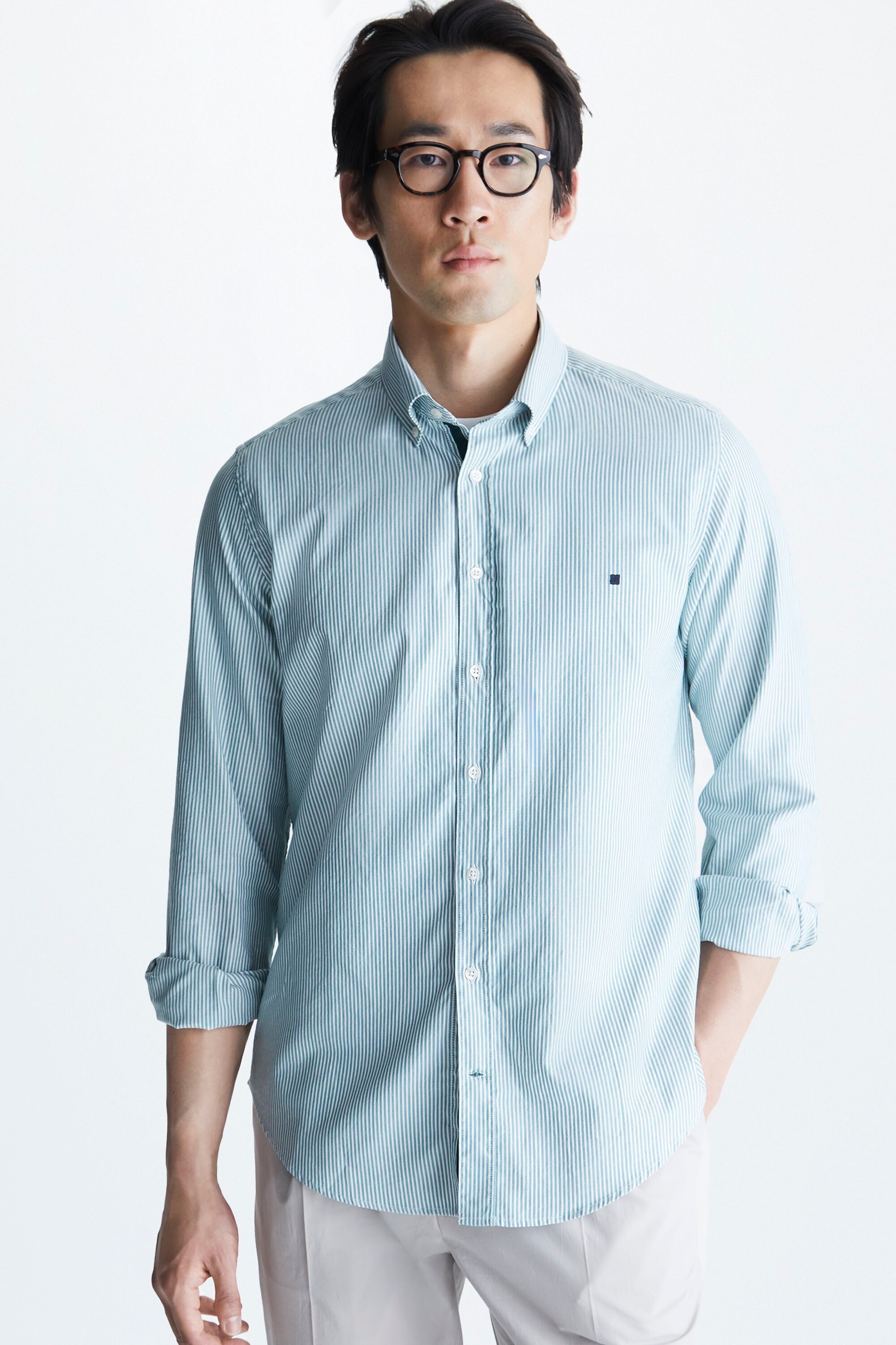 Grosgrain striped Oxford shirt