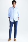 GROSGRAIN-TRIMMED OXFORD SHIRT