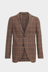 Harris check wool relaxed fit blazer