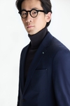 Technical nylon relaxed fit suit jacket