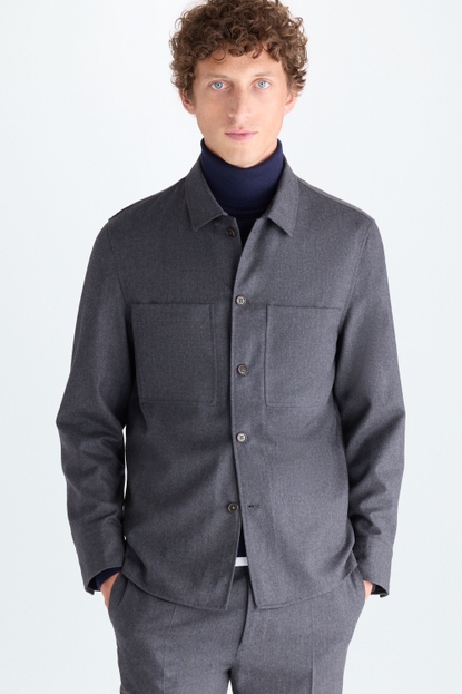 WOOL FLANNEL OVERSHIRT