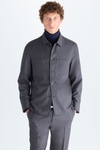 Wool flannel overshirt