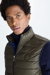 Quilted technical nylon gilet