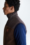 Technical nylon polar fleece gilet