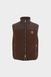 Technical nylon polar fleece gilet