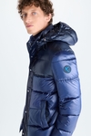 Down-quilted technical nylon jacket