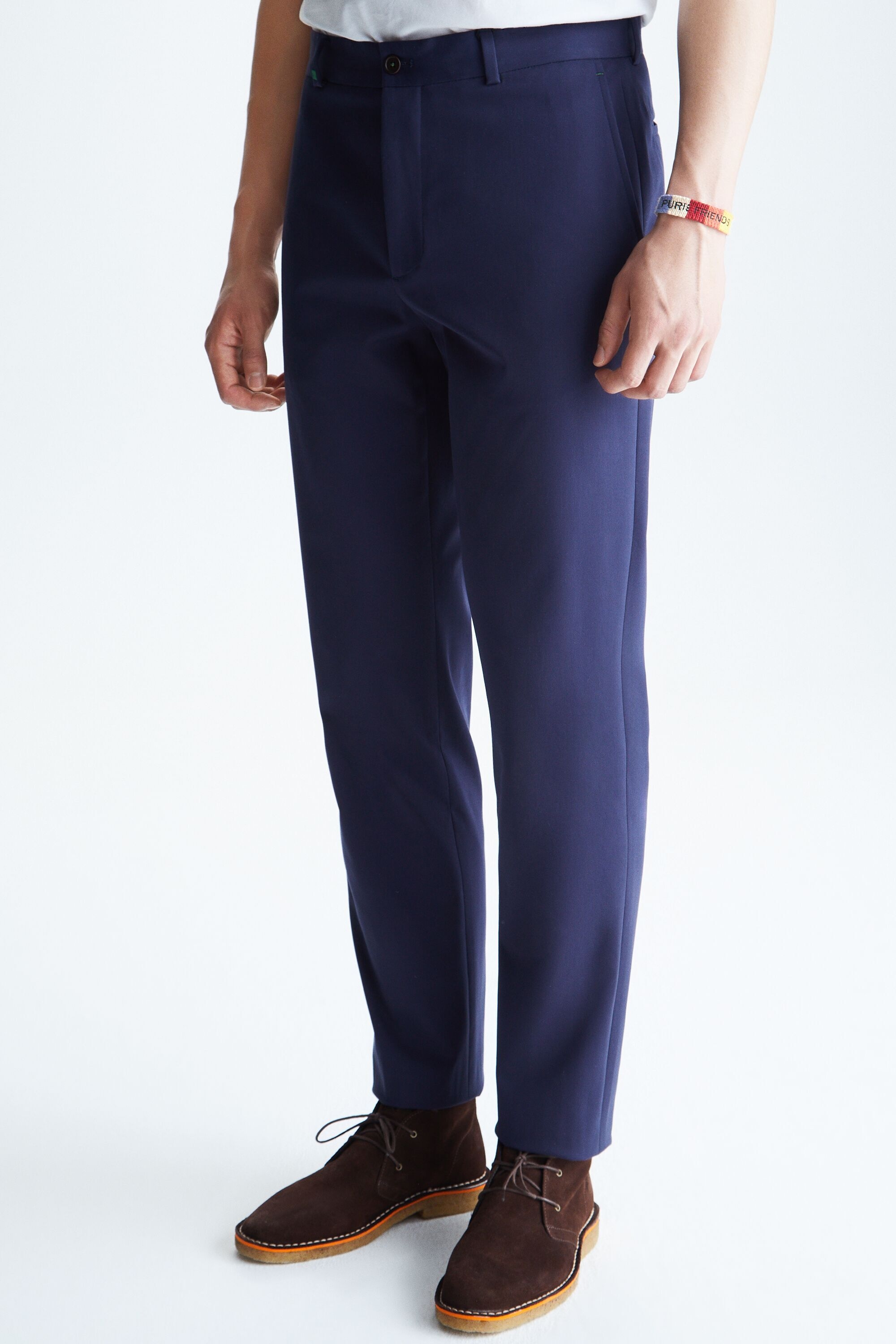 Cotton twill regular fit chino trousers