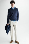 Cotton twill relaxed fit trousers