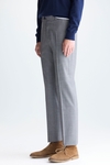 WOOL ZIG-ZAG WEAVE CLASSIC FIT SUIT TROUSERS