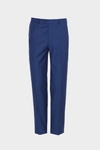 Wool bird's eye weave classic fit suit trousers