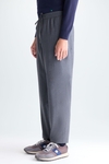 Wool flannel relaxed fit trousers