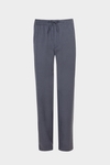 Wool flannel relaxed fit trousers