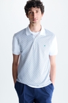 PG print pique polo shirt