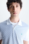 PG print pique polo shirt