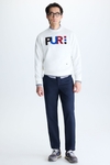 PURE boucle embroidered sweatshirt