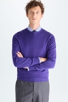 Crew neck merino wool sweater