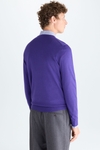 Crew neck merino wool sweater