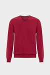 V-neck pima cotton sweater