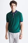 CONTRASTS KNIT POLO SHIRT