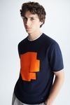 Cube intarsia knit t-shirt