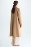 Double-faced wool straight-fit tailored coat