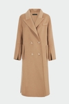 Double-faced wool straight-fit tailored coat