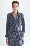 Mosaicubo jacquard oversize shirt