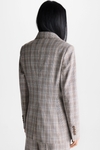 Chequered double-faced fitted blazer