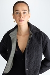 Origami nylon wool A-line reversible coat