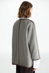 Double-faced wool oversize reversible coat