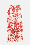 Cala Frida print twill midi skirt