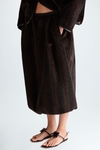 Fur balloon midi skirt