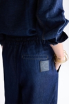 Denim pyjama-style trousers