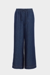 Denim pyjama-style trousers