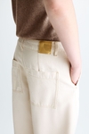 Twill low-waist wide-leg trousers