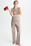 Chequered stretch-cotton straight-leg trousers