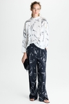 Trazo Cala print double-faced straight-fit trousers