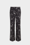 Trazo Cala print double-faced straight-fit trousers