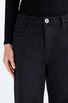 Frayed twill straight-leg trousers