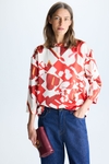 Cala Frida print twill jersey A-line t-shirt