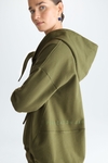 Detachable hood fleece sweatshirt