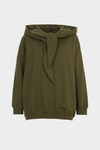 Detachable hood fleece sweatshirt