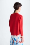 Stretch knit cocoon sweater