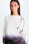 Trazo Cala print technical cotton oversize sweater