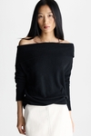 Wool asymmetric straight-fit sweater