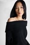 Wool asymmetric straight-fit sweater