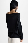 Wool asymmetric straight-fit sweater